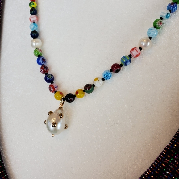Rebecca Minkoff Jewelry - Rebecca Minkoff rainbow bead & pearl necklace NWT